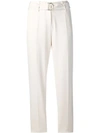 CAMBIO CAMBIO BELTED TROUSERS - WHITE