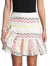 ALLISON NEW YORK Eyelet Ruffled Cotton Mini Skirt