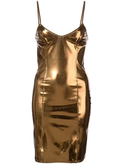 Lisa Marie Fernandez Metallic Slip Dress - 金色 In Gold