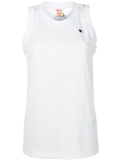 Champion Embroidered Logo Vest Top - 白色 In White