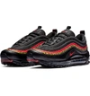 Nike Air Max 97 Leather And Mesh Sneakers In Black/ University Red/ Print