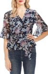 VINCE CAMUTO POETIC BLOOMS BELTED WRAP BLOUSE,9139024