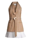 ALEXIS Carmona Striped Sleeveless Blazer Dress