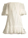 ALEXIS Norrina Off-The-Shoulder Lace Eyelet Shift Dress