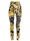 VERSACE Savage Baroque Stretch-Jersey High-Waist Trousers