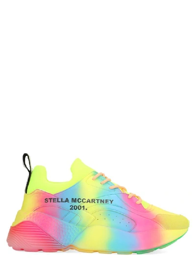 Stella Mccartney Multicolor Eclypse Lace Sneaker In Neon Yellow / Multi