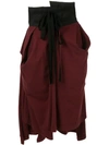 AGANOVICH AGANOVICH HIGH WAISTED JERSEY SKIRT - 红色