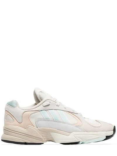 Adidas Originals Adidas White Yung 1 Panelled Low Top Sneakers In Beige