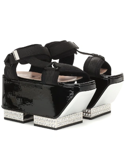 Gucci Crystal-embellished Platform Sandals In Black