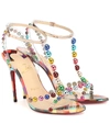 Christian Louboutin Faridaravie 100 Embellished Pvc And Mirrored-leather Sandals In Multi