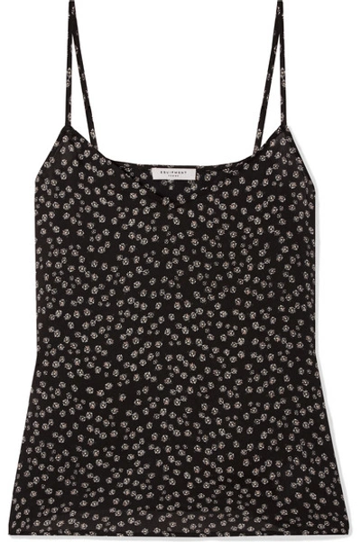Equipment Layla Floral-print Crepe De Chine Camisole In Black