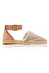 SEE BY CHLOÉ LEATHER AND CANVAS PLATFORM ESPADRILLES