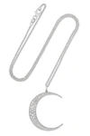 ANDREA FOHRMAN LUNA LARGE 18-KARAT WHITE GOLD DIAMOND NECKLACE