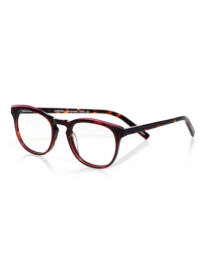 Eyebobs Surprise Round Acetate Reading Glasses In Pink/tortoise