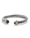 DAVID YURMAN CABLE BRACELET WITH GEMSTONE AND 14K GOLD IN SILVER, 7MM,PROD220860449