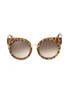 STELLA MCCARTNEY 51MM Leopard Print Rounded Cat Eye Sunglasses