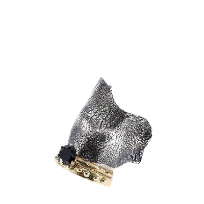 Angostura Burnished Jewelled Ring In Multi