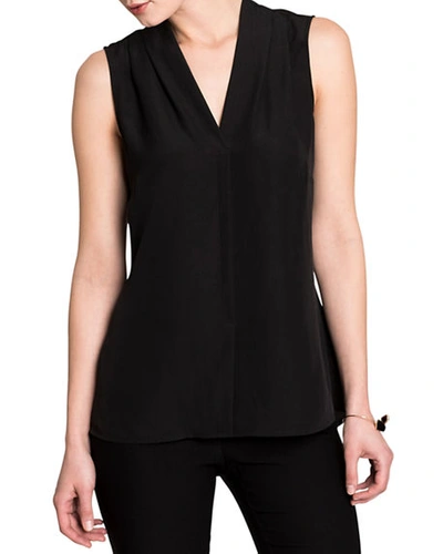 Nic + Zoe Easy Day To Night V-neck Sleeveless Top In Black