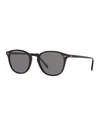 Oliver Peoples Men's Forman L.a. Polarized Round Acetate Sunglasses In Grey Polar