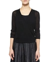 Nic + Zoe 4-way Convertible Three Quarter Sleeve Cardigan In Black Onyx