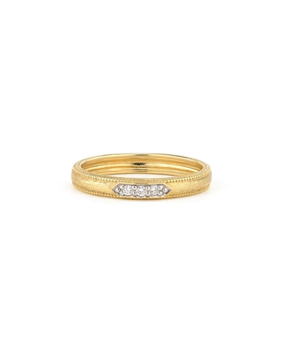 Jude Frances Women's Delicate Lisse Triple Diamond Pavé Band Ring In Gold