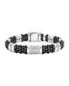 LAGOS BLACK CAVIAR DIAMOND 3-LINK BRACELET,PROD222150057