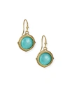 Armenta Old World Turquoise/quartz Drop Earrings W/ Diamonds & 18k Gold