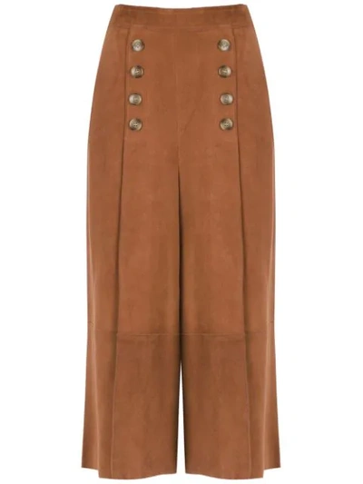 Nk High Waisted Culottes In Brown