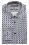 TED BAKER MODERN FIT STRETCH GEOMETRIC DRESS SHIRT,MPA-NALAR-RH9M