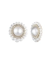 CAROLEE LARGE SIMULATED PEARL CLIP-ON EARRINGS,CLC00172G130