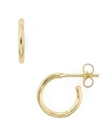 ARGENTO VIVO SMALL HAMMERED HUGGIE HOOP EARRINGS IN 14K GOLD-PLATED STERLING SILVER,116087G