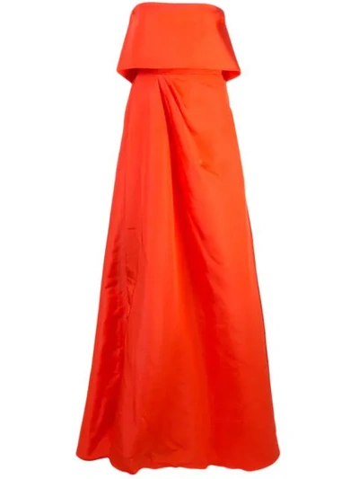 Alex Perry Sleeveless Gown In Orange