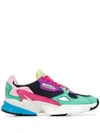 Adidas Originals Falcon Leather-trimmed Sneakers In Pink