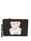 Moschino Bear Patch Clutch Bag - Black