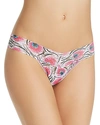 HANKY PANKY LOW-RISE PRINTED LACE THONG,3T1582