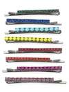 ELIZABETH COLE Bouncy Multi-Rainbow 8-Piece Swarovsky Crystal & Austrian Crystal Barrette Set