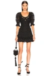 JONATHAN SIMKHAI JONATHAN SIMKHAI CROCHET LACE MINI DRESS IN BLACK,JSIM-WD151