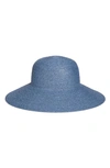 Eric Javits 'hampton' Straw Sun Hat In Indigo