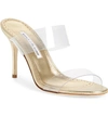 MANOLO BLAHNIK SCOLTO TRANSPARENT STRAP SANDAL,SCOLTO002