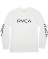 Rvca Big Logo Long Sleeve T-shirt In White