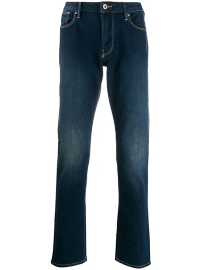 Emporio Armani Straight-leg Jeans In Blue