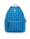 MCM MCM BLUE STARK BACKPACK W/WHITE LOGO VISETOS 40,10926710