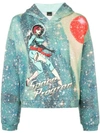 PINKO SPACE PROGRAM PRINTED HOODIE