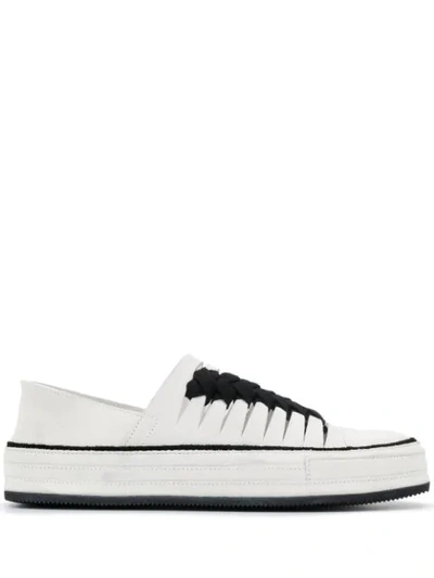 Ann Demeulemeester Suede Espadrilles - 白色 In 001 White / Black