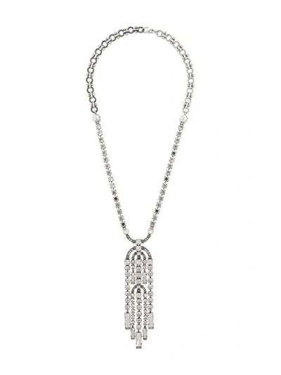 Lanvin Crystal-embellished Necklace In Silver