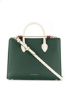 STRATHBERRY STRATHBERRY COLOUR BLOCK TOTE - GREEN