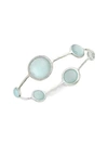 IPPOLITA WOMEN'S LOLLIPOP STERLING SILVER, TOPAZ, MOONSTONE & DIAMOND STATION BANGLE,0400010695516