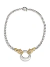 CZ BY KENNETH JAY LANE Two-Tone Pavé Panthers Crystal Roll Chain Necklace
