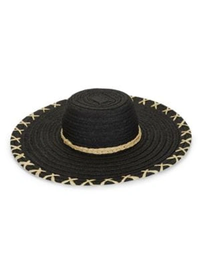 Calvin Klein Whipstitch Sun Hat In Black