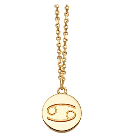 Astley Clarke Zodiac Cancer Biography 18ct Yellow Gold-plated Pendant